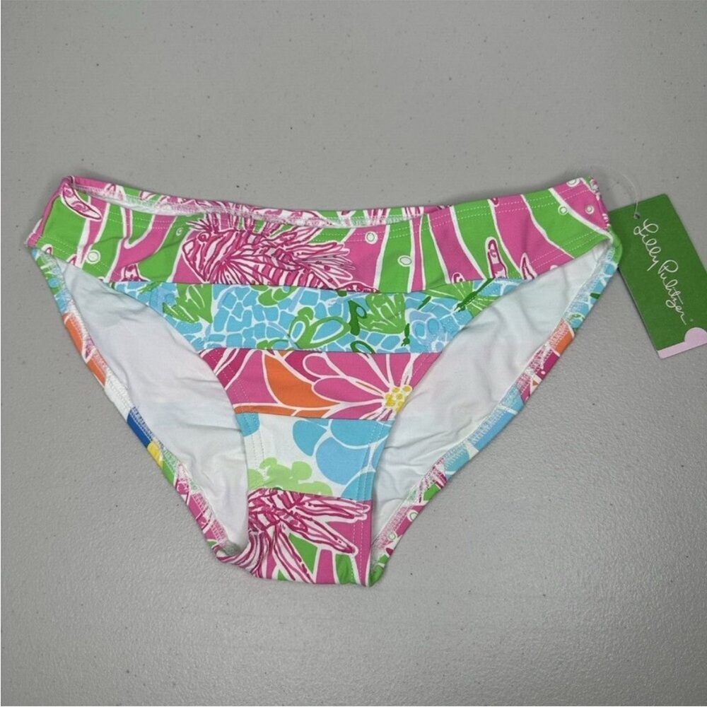 NWT. Lilly Pulitzer Patchwork Bikini Bottom only Size 4
